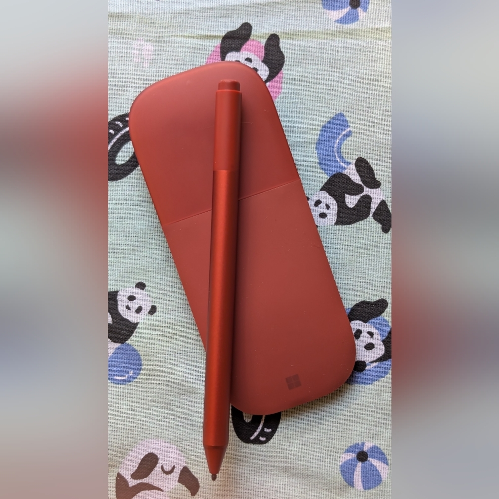 Microsoft Surface Pen and Arc Mouse in Poppy Red
